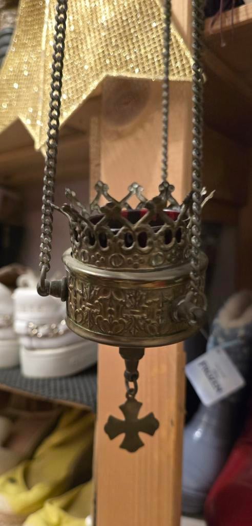 Antieke Franse Religieuze Wierookbrander met Kettingen, Ophalen of Verzenden