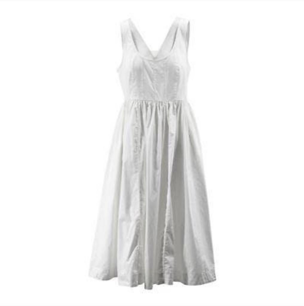 M&S Collection jurk wit maat 42 (L) katoen midi dress nieuw, Kleding | Dames, Jurken, Wit, Maat 42/44 (L), Nieuw, Ophalen of Verzenden