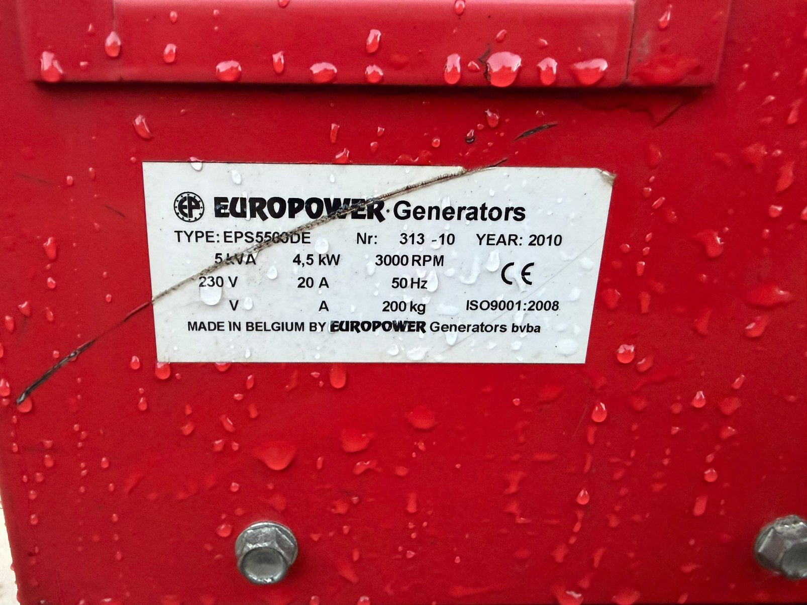 Newboy europower aggregaat generator, Ophalen, Gebruikt, 5 tot 10 kVA, Elektrisch startend