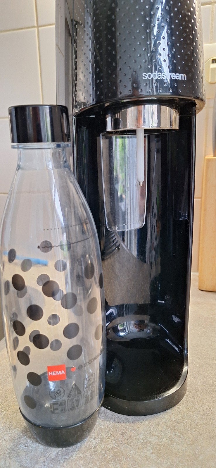 Sodastream met HEMA fles - Zwart, Ophalen, Zo goed als nieuw