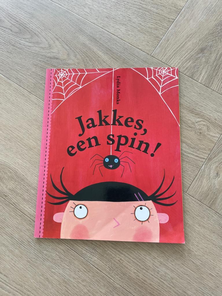 Jakkes, een spin! - Prentenboek Lydia Monks, Ophalen of Verzenden, Zo goed als nieuw, Prentenboek