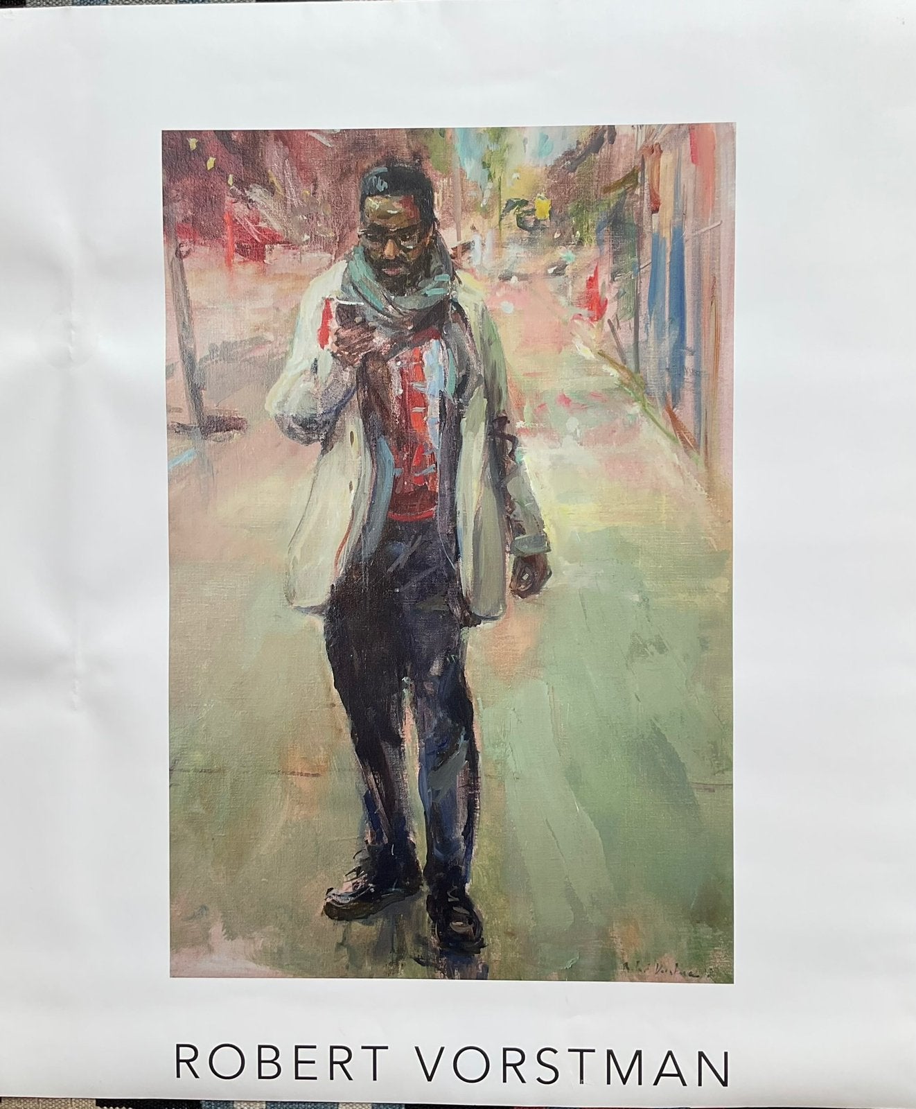 Robert Vorstman,telefonerende man, gesigneerd, Antiek en Kunst, Ophalen of Verzenden