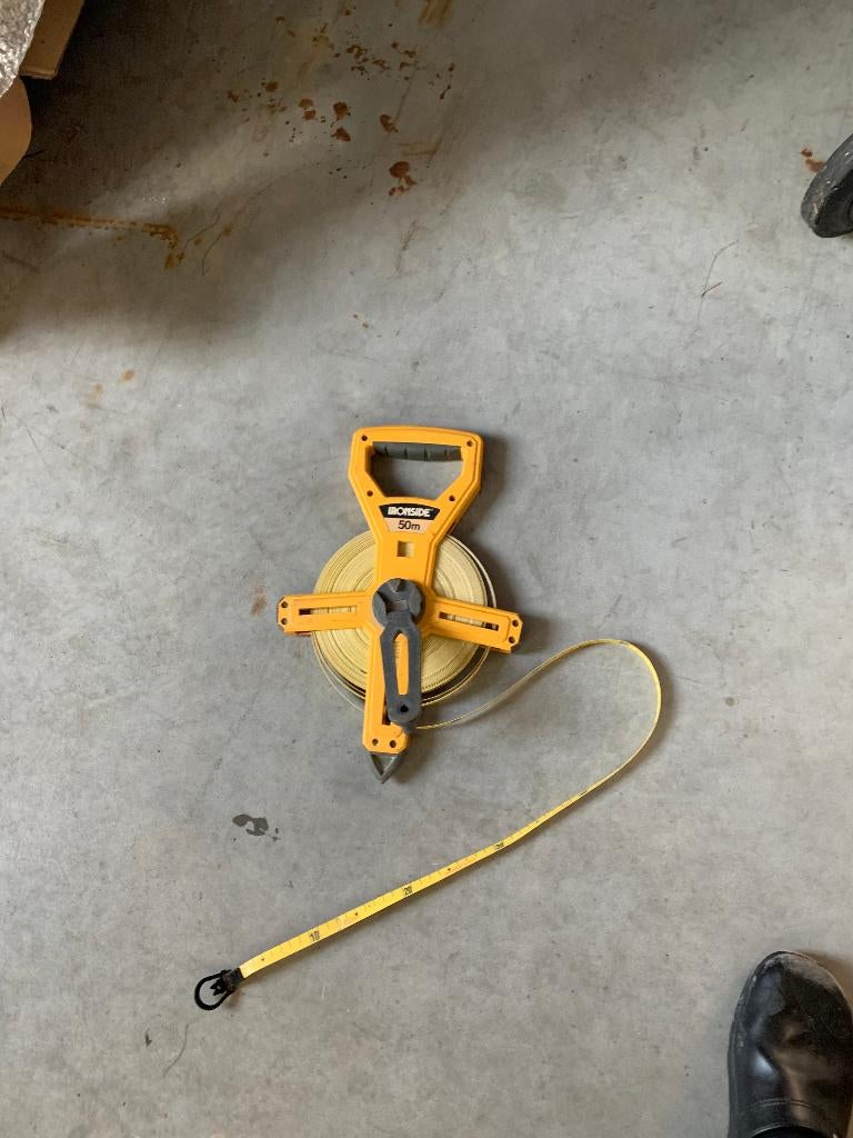 professionele meetband merk Ironside 50Meter, kunststof, Ophalen, Zo goed als nieuw, Afstand