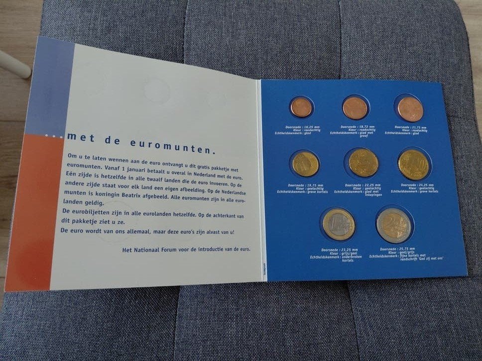 Originele Euro Introductieset 2001 (Zalmkit) - Compleet, Postzegels en Munten, Ophalen of Verzenden, Verzamelmap