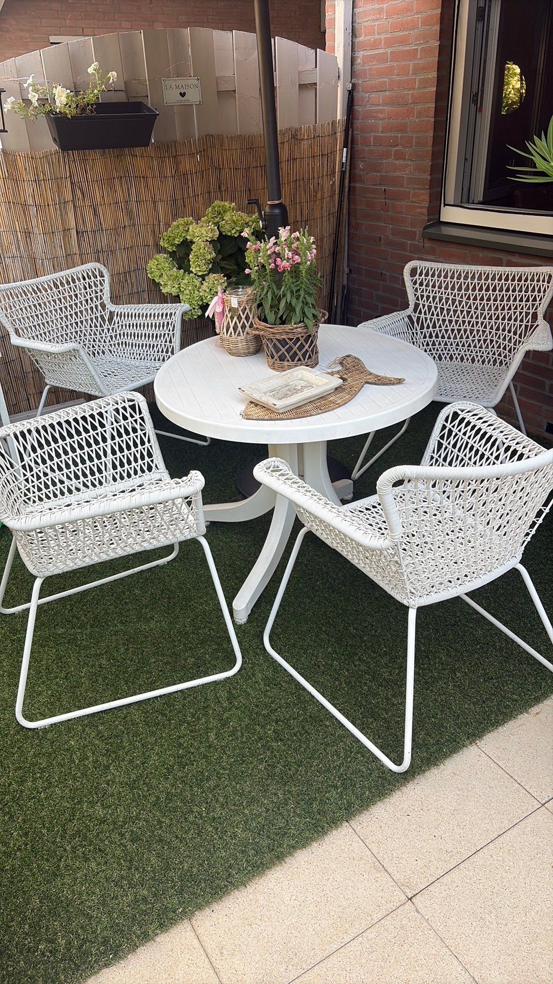 Tuinstoelen/tuinset/4 stoelen, Tuin en Terras, Tuinstoelen, Ophalen, Gebruikt