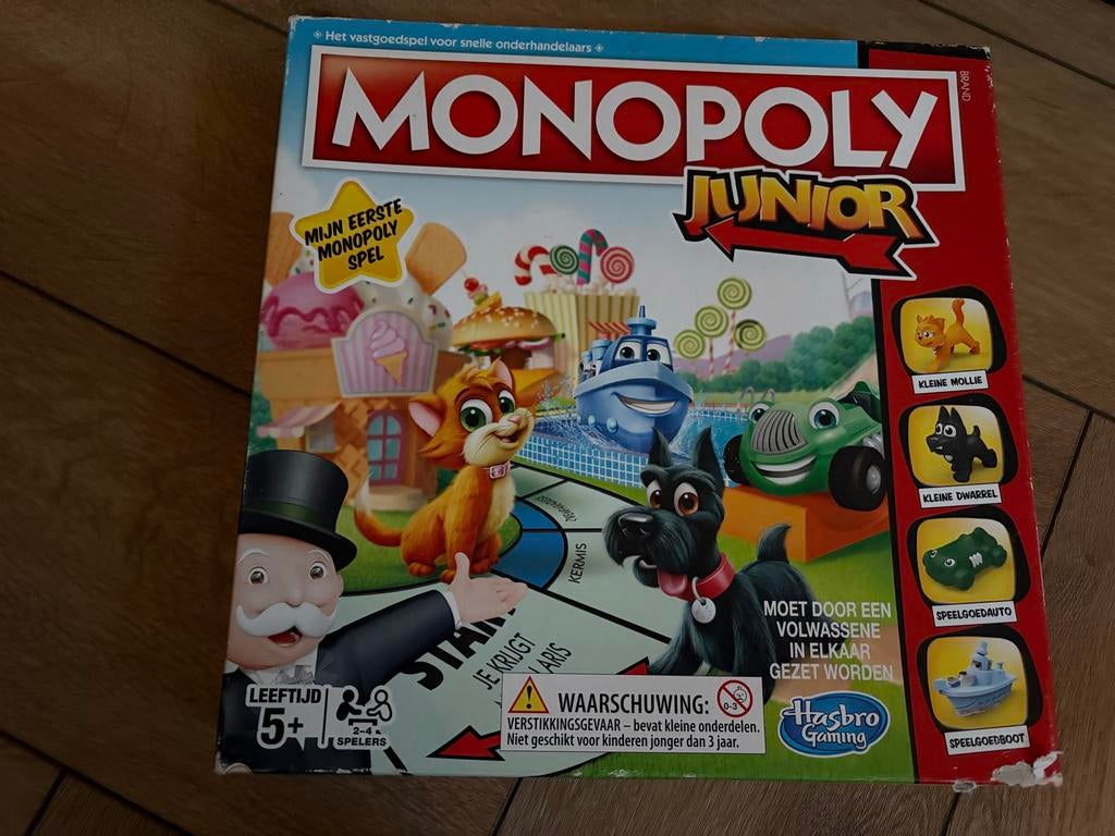 Monopoly Junior - Mijn Eerste Monopoly Spel, Hobby en Vrije tijd, Gezelschapsspellen | Bordspellen, Gebruikt, Drie of vier spelers