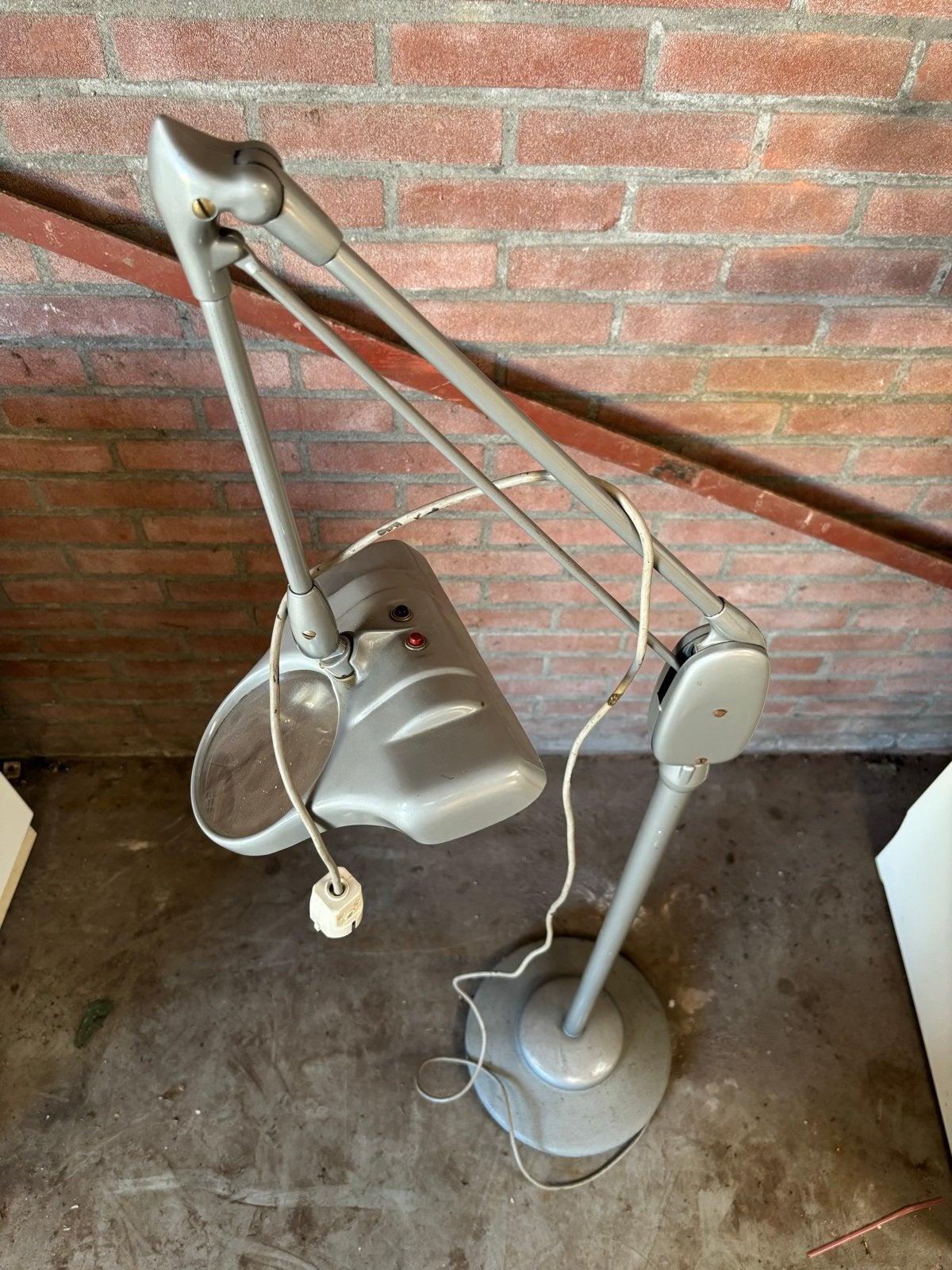 Vintage Dazor Floating Fixture Vloerlamp met Vergrootglas, Ophalen of Verzenden