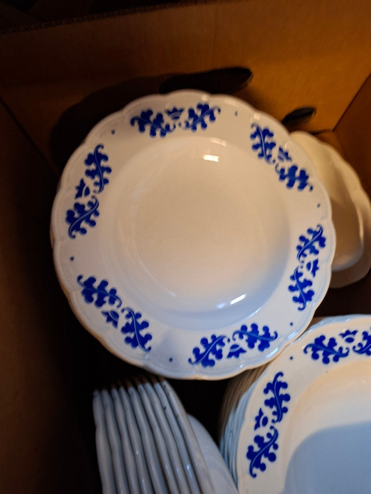 heel veel soepborden festival eikenblad boch blauw, Ophalen of Verzenden