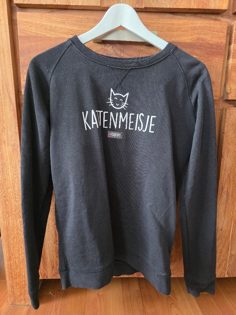 DARUM! kattenmeisje trui zwart - maat M, Maat 38/40 (M), Zwart, DARUM!, Ophalen of Verzenden