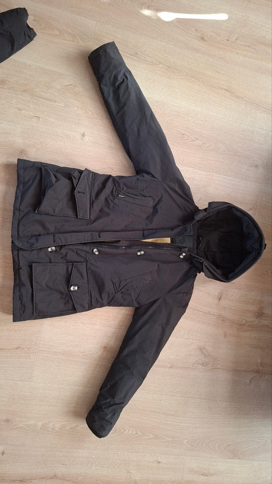 Airforce Parka Zwart - Maat XL (valt kleiner), Ophalen, Gedragen