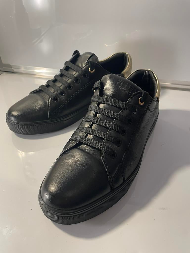 Versace Versus Black Womens Sneakers Leather New EU39, Zwart, Ophalen of Verzenden, Sneakers of Gympen, Zo goed als nieuw