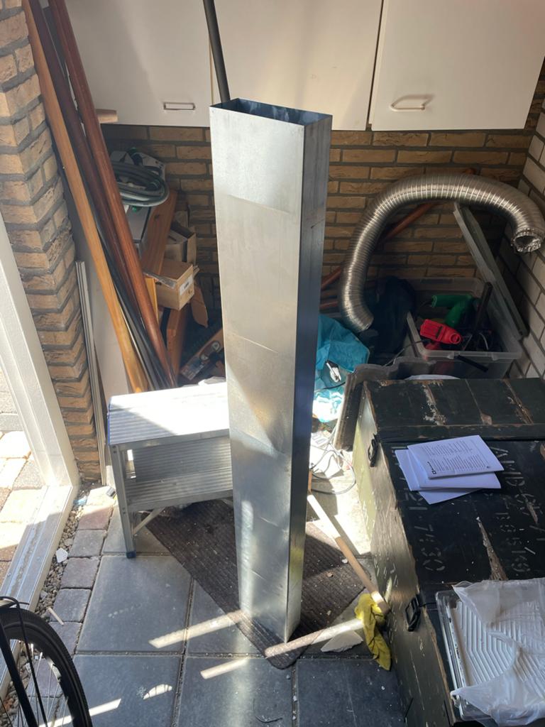 Rechthoekige buis, Doe-het-zelf en Verbouw, Buizen en Afvoer, Ophalen, Overige materialen, Gebruikt, Minder dan 2 meter