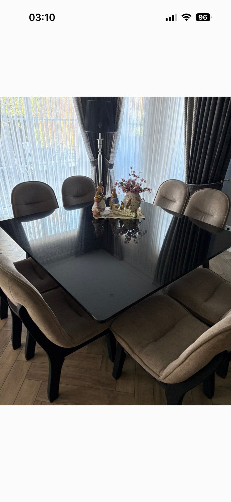 Buitentafel van graniet met matrix voet, Ophalen of Verzenden, Zo goed als nieuw, Rechthoekig, Overige materialen