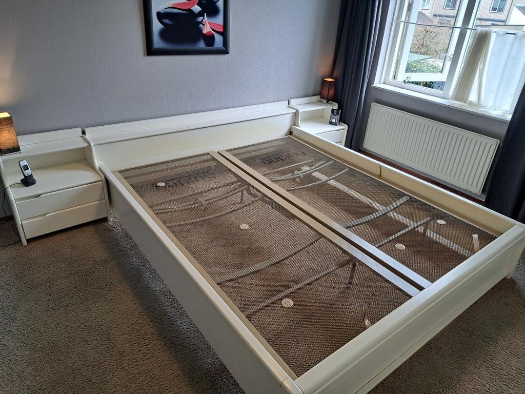 Tweepersoonsbed inclusief Auping verstelbaar bodem 90x210, Modern klassiek, Tweepersoons, Ophalen of Verzenden, 180 cm