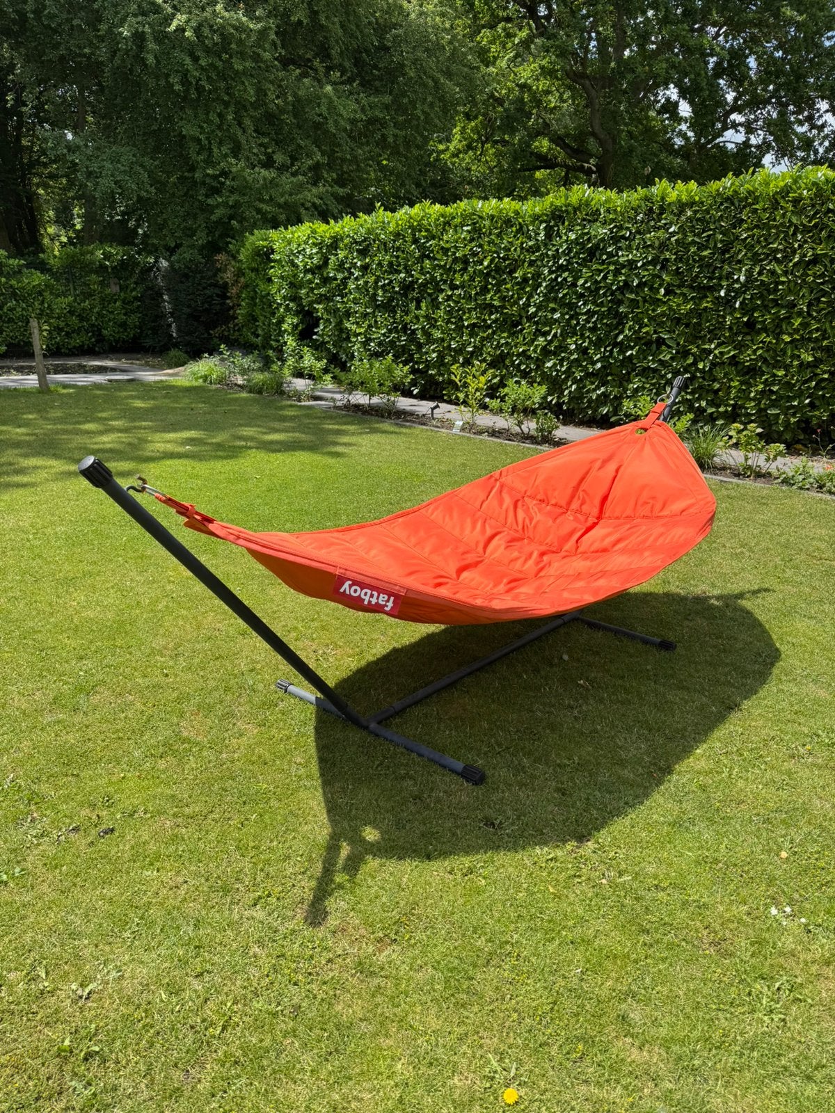 Fatboy Headdemock hangmat Oranje, Ophalen, Zo goed als nieuw, Met standaard, Eenpersoons