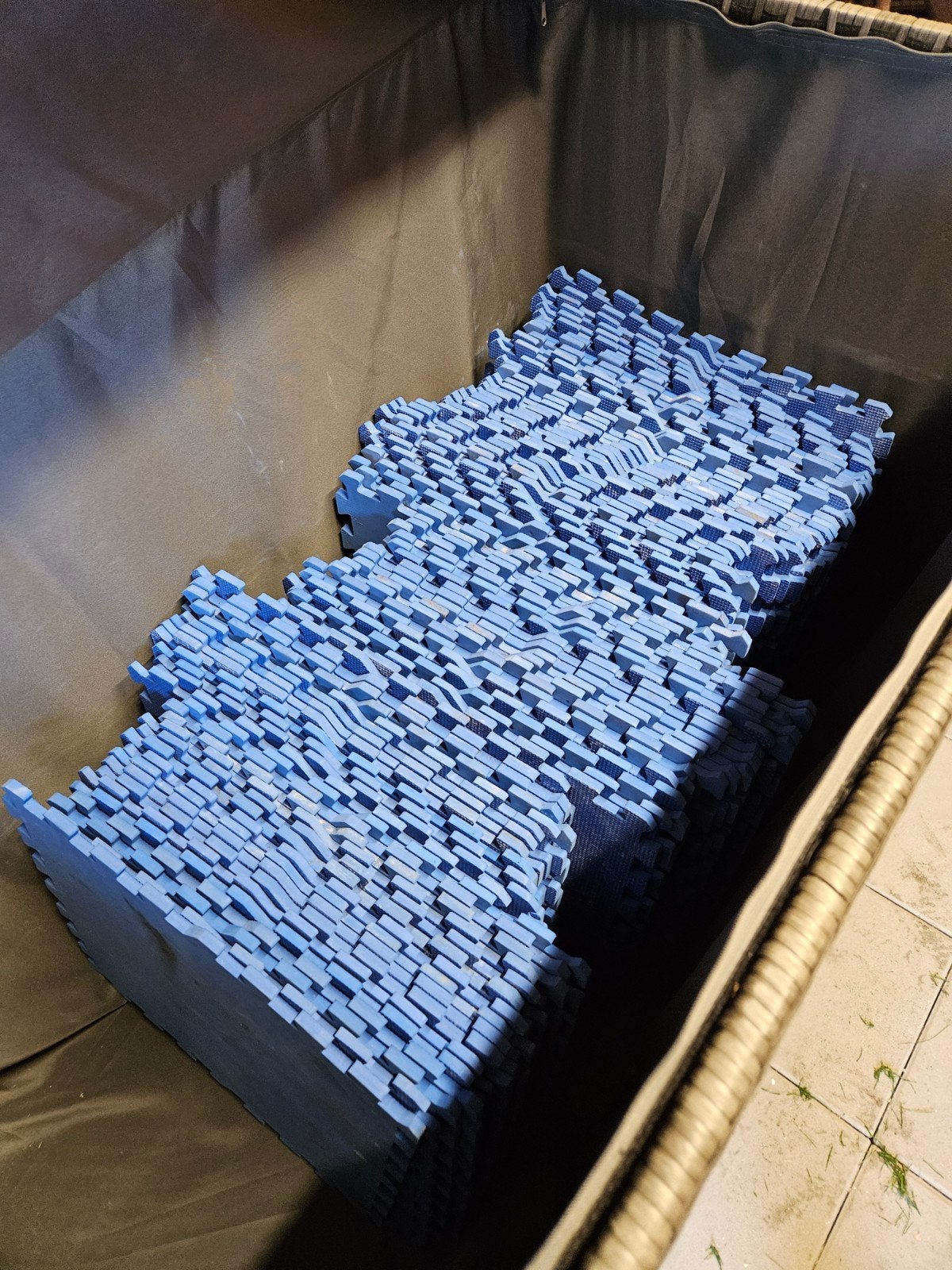 Blauwe in elkaar grijpende vloertegels (puzzelmatten), Ophalen, Gebruikt