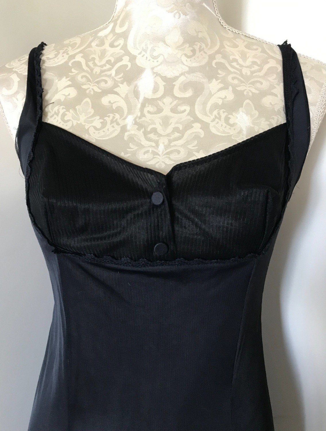 Vintage Zwart Onderjurk, Bon Giorno, Ophalen of Verzenden, Zwart, Overige typen