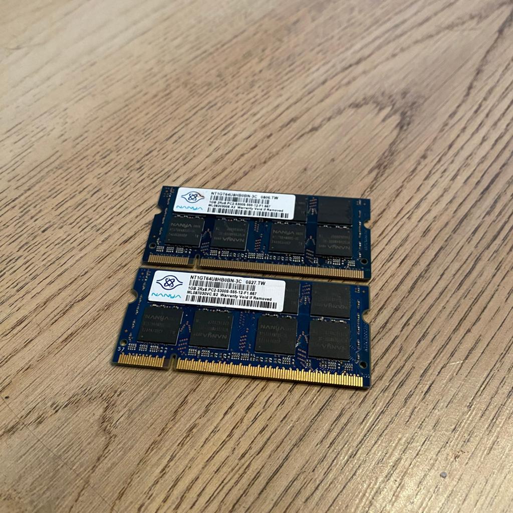 Nanya 2GB DDR2 2Rx8 667MHz  ( 2x 1GB ), Gebruikt, Ophalen of Verzenden, DDR2, 667 MHz