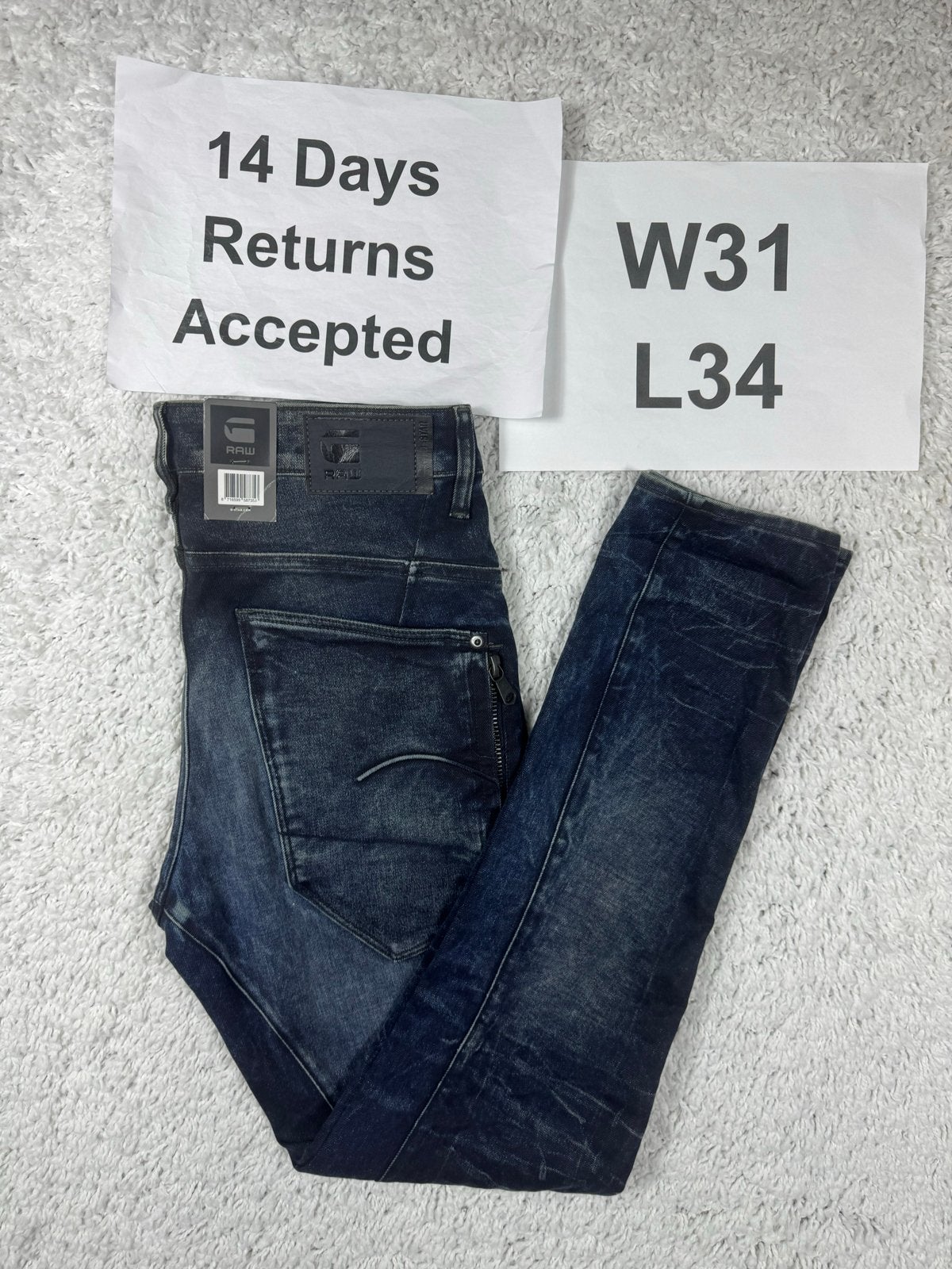 G-Star RAW Type-C Back Zip 3D Jeans Super Slim W31 L34 3560, Blauw, Nieuw, W32 (confectie 46) of kleiner, Ophalen of Verzenden