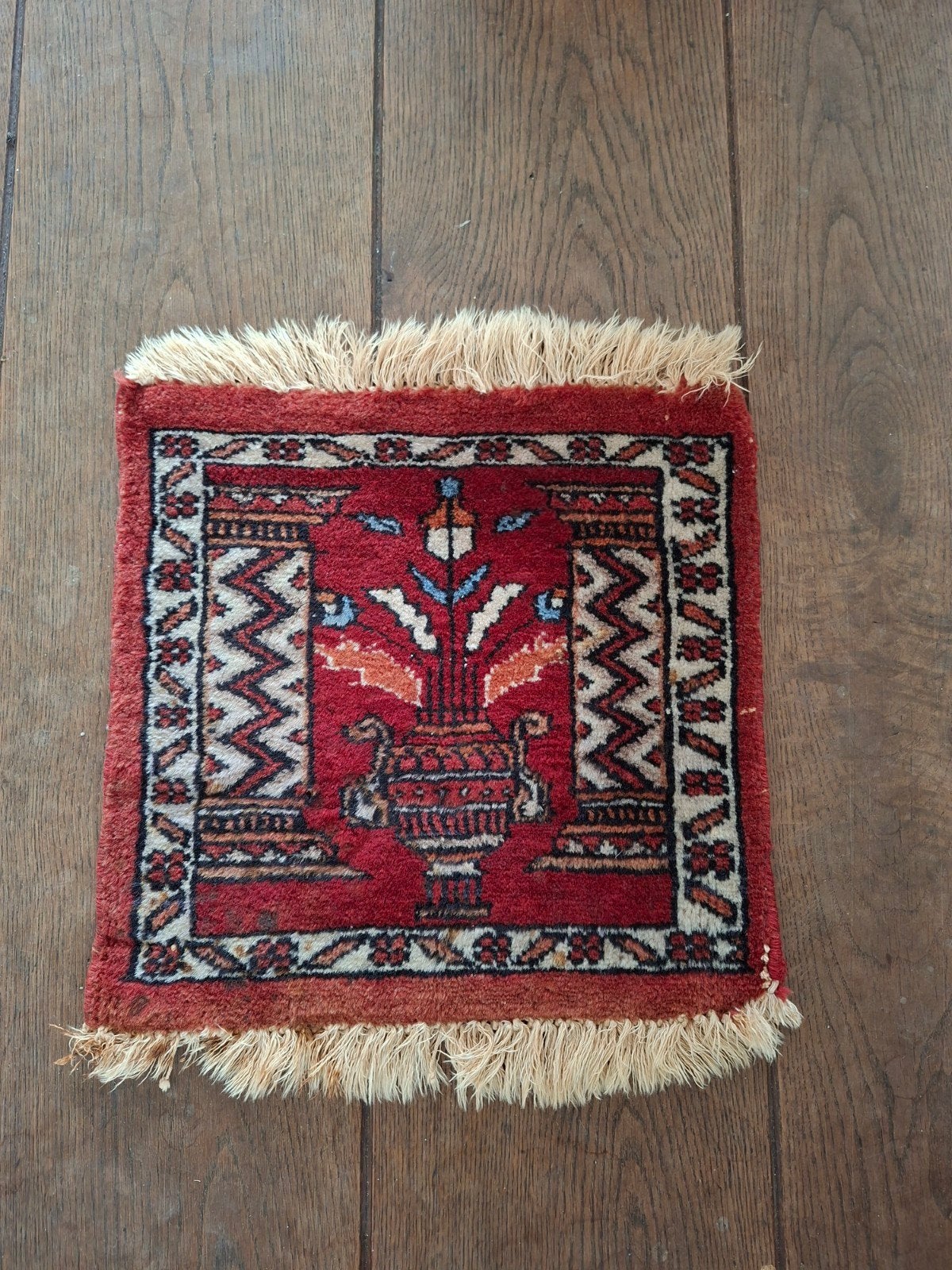 Perzisch kleed vintage klein formaat 30x30, Ophalen