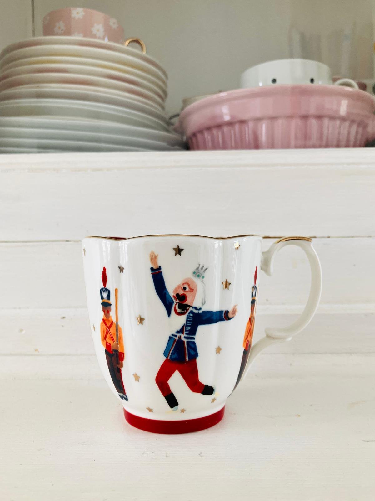 Anthropologie kerst mok, Ophalen, Keramiek, Nieuw, Overige stijlen