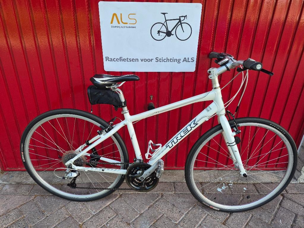Trek 7.3FX Dames Hybride Racefiets recht stuur Shimano Deore, 28 inch, 2ehandsracefietsen.nl, Gebruikt, Velgrem