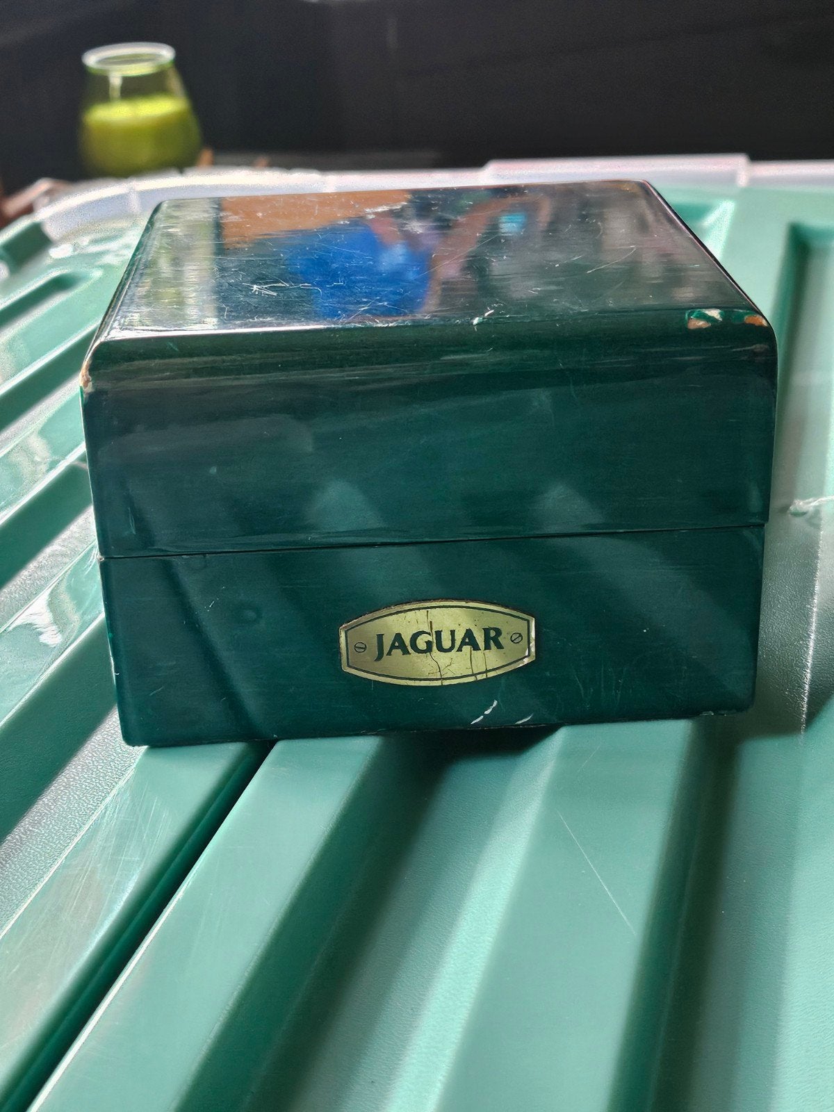 Originele Vintage Jaguar Horlogedoos - Groen, Ophalen of Verzenden