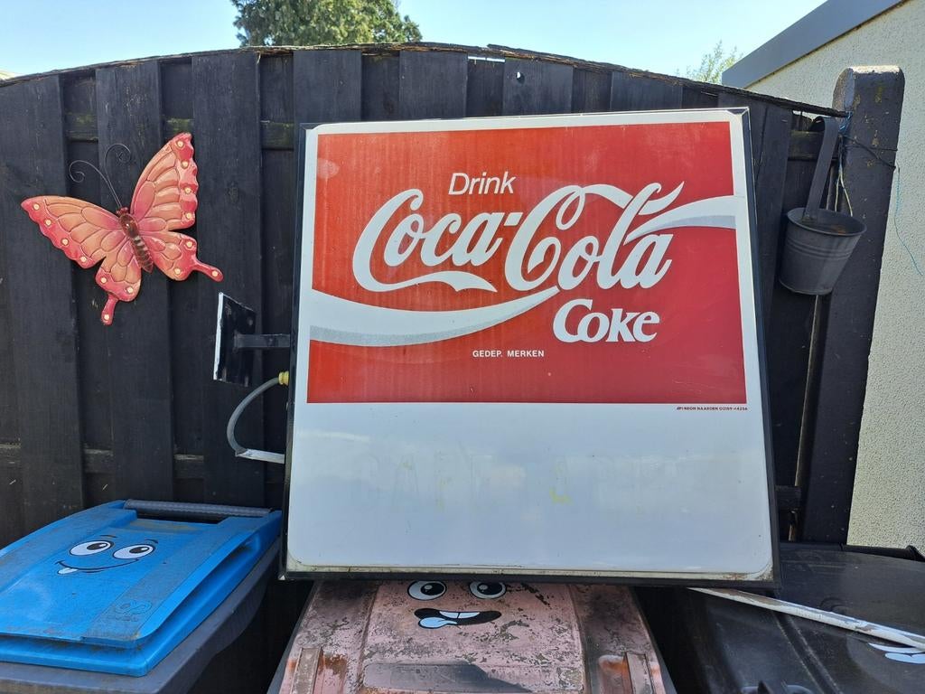 Vintage Coca-Cola Lichtbak - Cafetaria Reclamebord, Ophalen of Verzenden, Gebruikt, Lichtbak of (neon) lamp