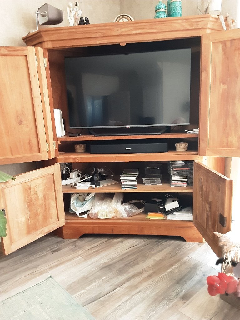 Kast teak, Ophalen, 75 cm of meer, Teakhout, 50 tot 100 cm