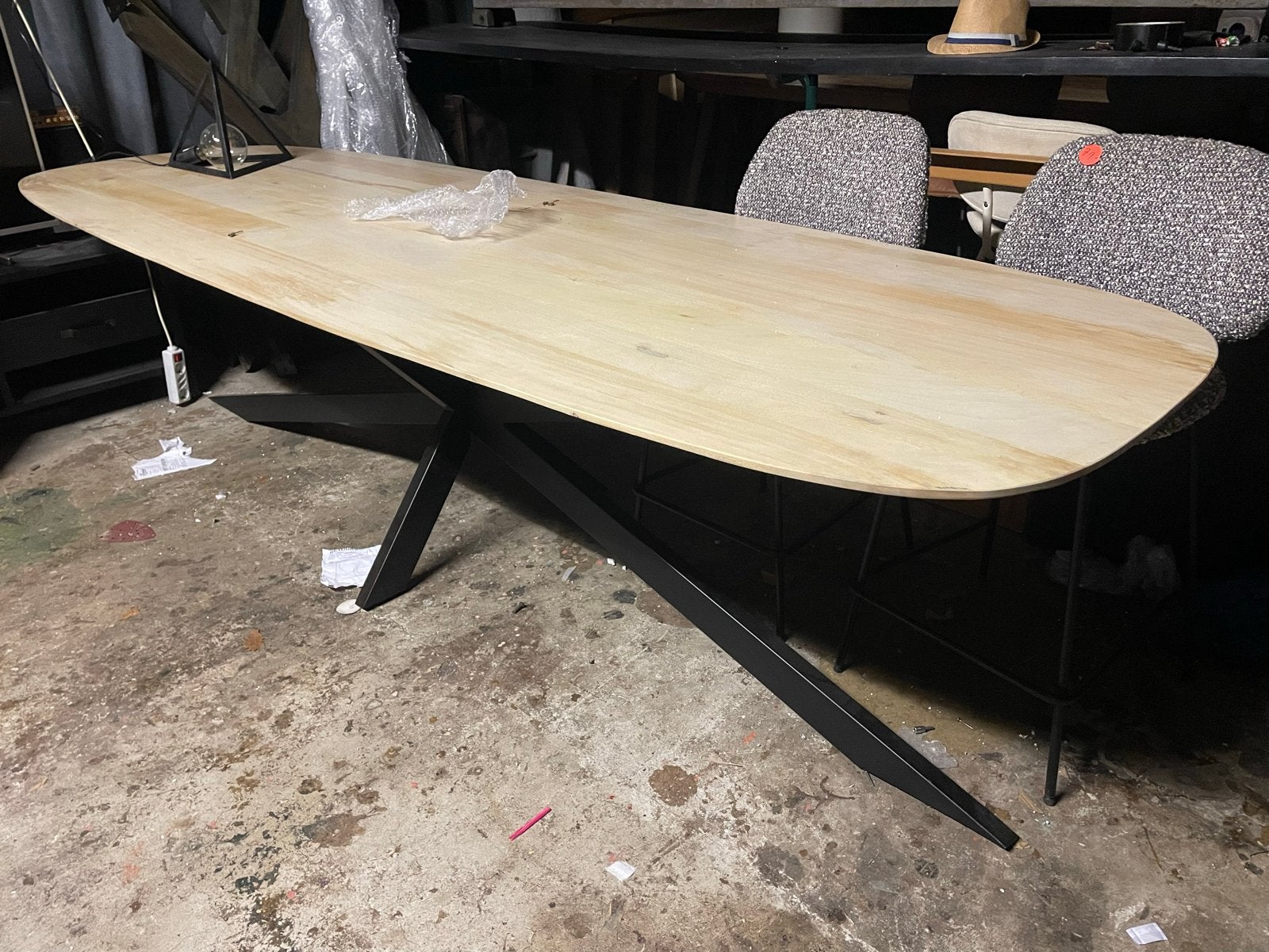 Nieuwe Ovale Eiken Eettafel 300x100 cm - Blank Massief, Ophalen, 100 tot 150 cm, Eikenhout, Ovaal