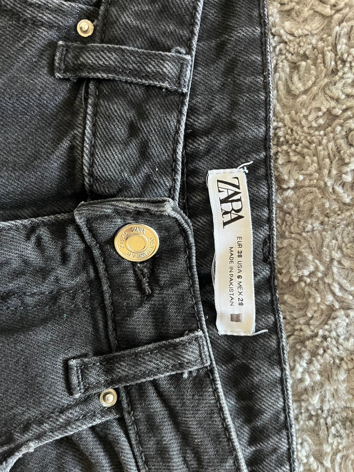 Jeans Spijkerbroek maat 38 Zara donkergrijs, Ophalen of Verzenden, Zo goed als nieuw, Grijs, W30 - W32 (confectie 38/40)