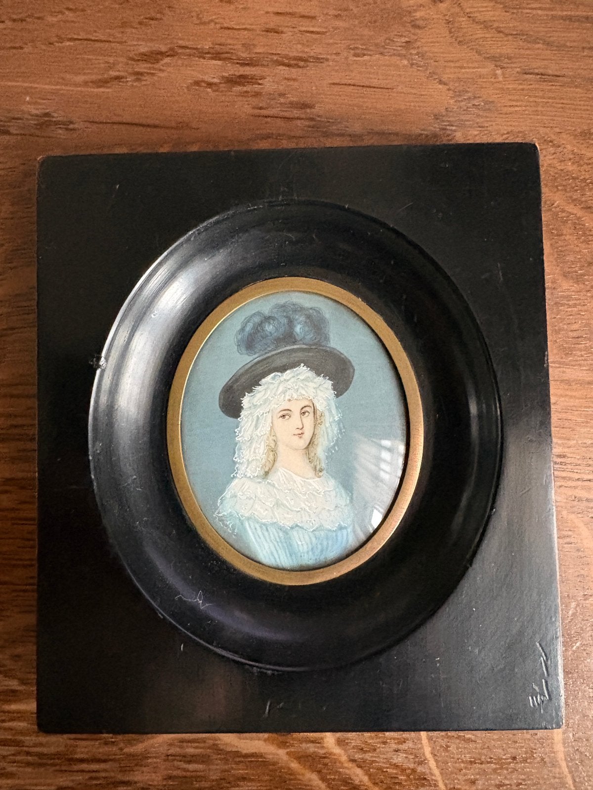 Antiek potret miniatuur, Ophalen of Verzenden, Portret of Personen