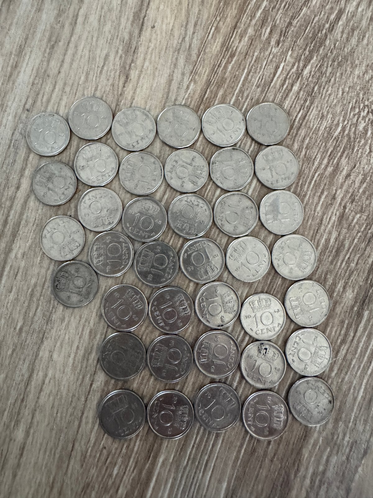 Dubbeltjes uit 1948 en andere jaren, Postzegels en Munten, Ophalen of Verzenden, Koningin Wilhelmina, 10 cent, Losse munt
