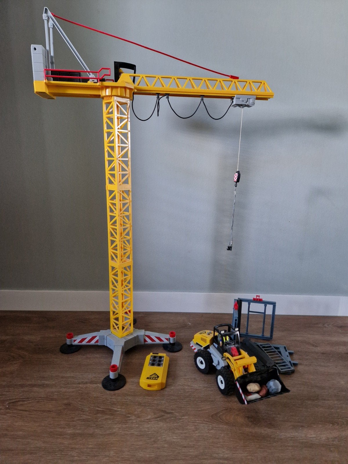 Playmobil hijskraan + shovel, Ophalen