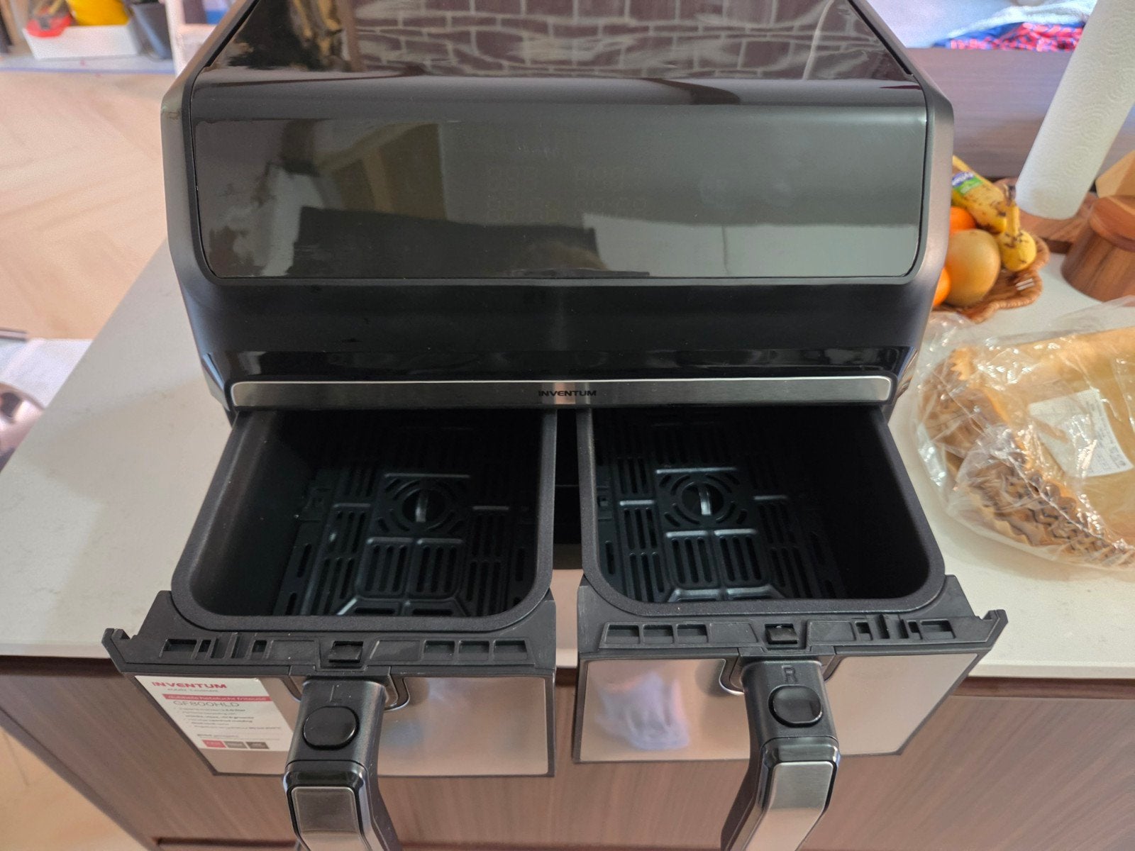 Like New Inventum GF800HLD Dual Airfryer – Used Only Once!, Ophalen of Verzenden, Nieuw