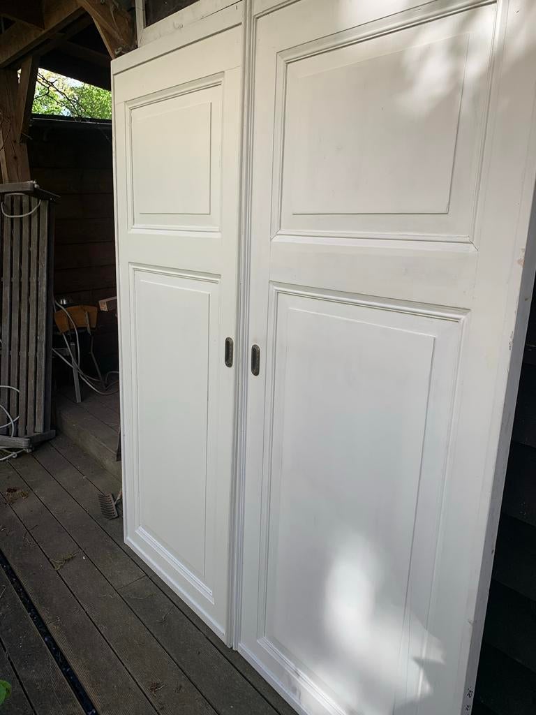 Set van 2 witte schuifdeuren suite deuren, 261x212 cm, Ophalen, Gebruikt, Binnendeur, Schuifdeur