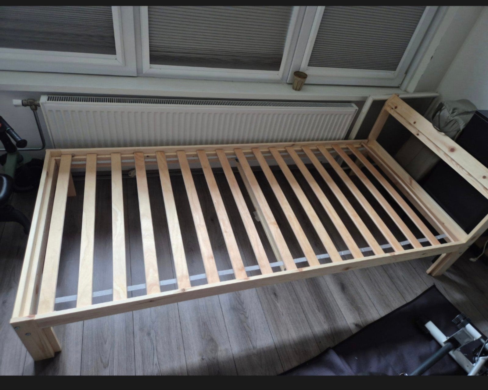 IKEA Neiden bedframe & LURÖY Lattenbodem 90x200 cm, Ophalen, Gebruikt, 90 cm, Eenpersoons