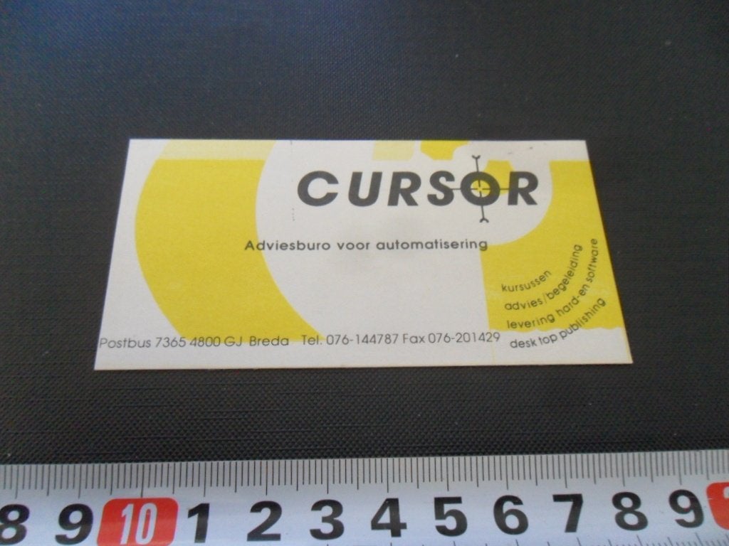 sticker Breda CURSOR adviesburo voor automatisering, Ophalen, Zo goed als nieuw