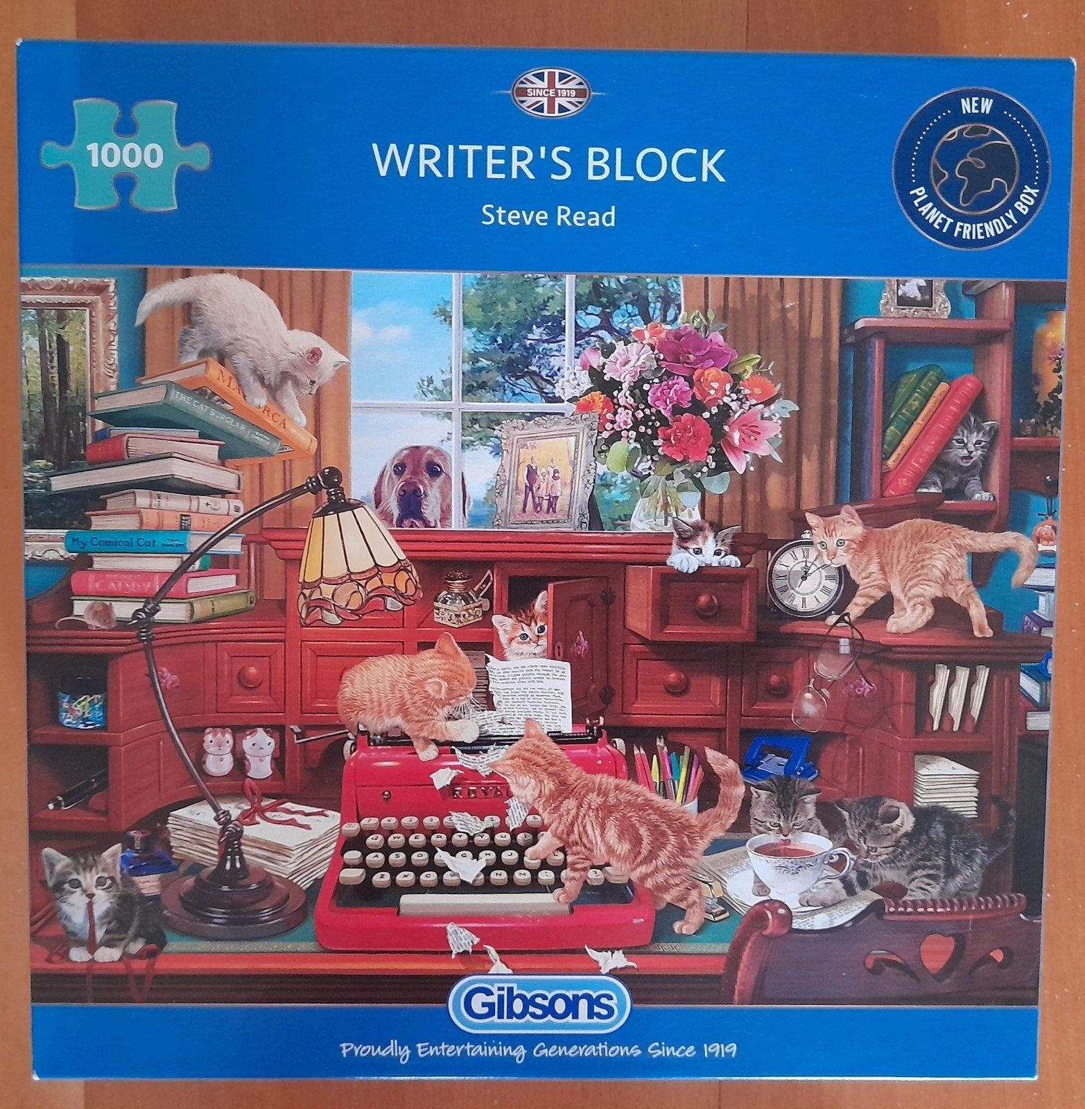 Puzzel Gibsons Writer's block 1.000 stukjes, Ophalen of Verzenden, 500 t/m 1500 stukjes, Zo goed als nieuw