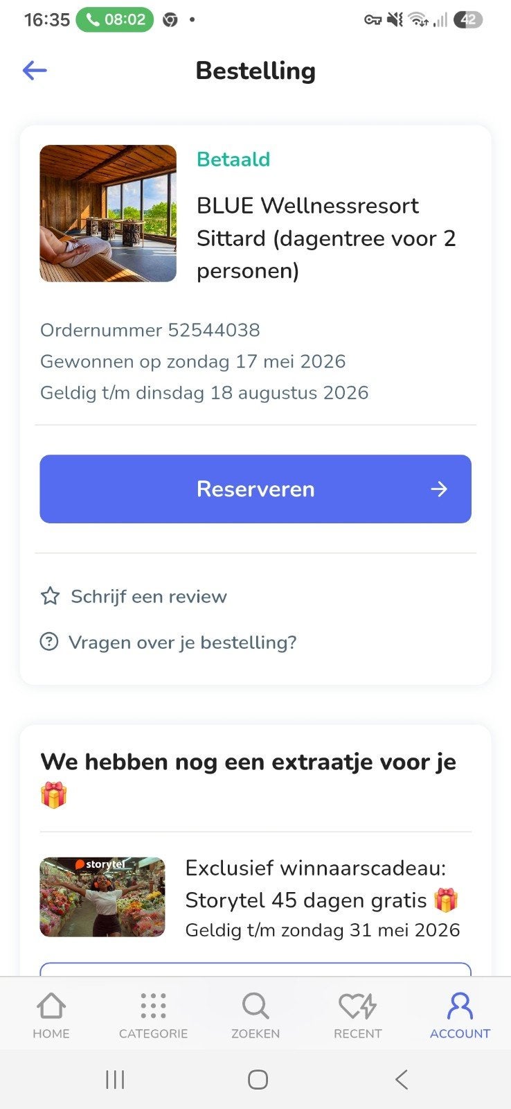 Blue wellness sauna sittard dagentree, Tickets en Kaartjes, Twee personen