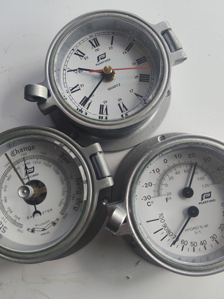 Plastimo Jacht Klok, Barometer en Hygrometer Set, Ophalen of Verzenden
