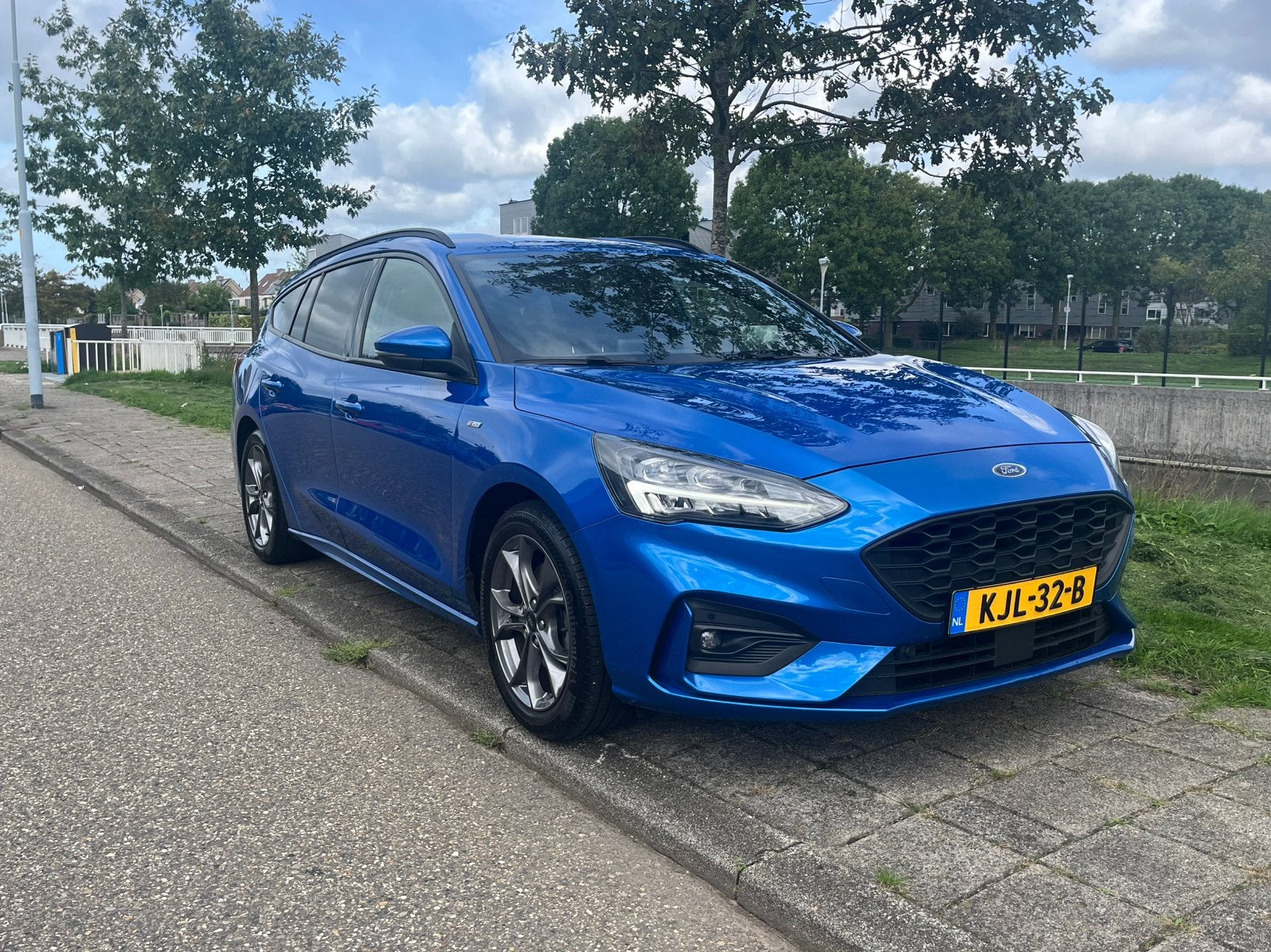Ford Focus 1.0 Ecoboost 125pk 2021 ST LINE X, Auto's, Blauw, Stationwagon, Particulier, Lane Keeping Assist