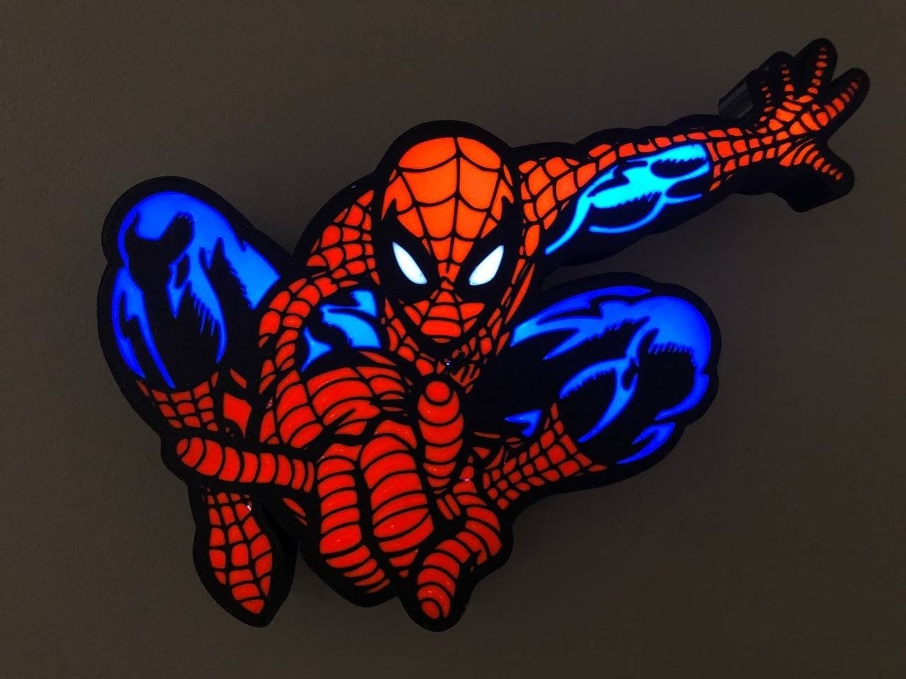Spiderman LED Neon Licht - Unieke Decoratie, Ophalen of Verzenden, Nieuw