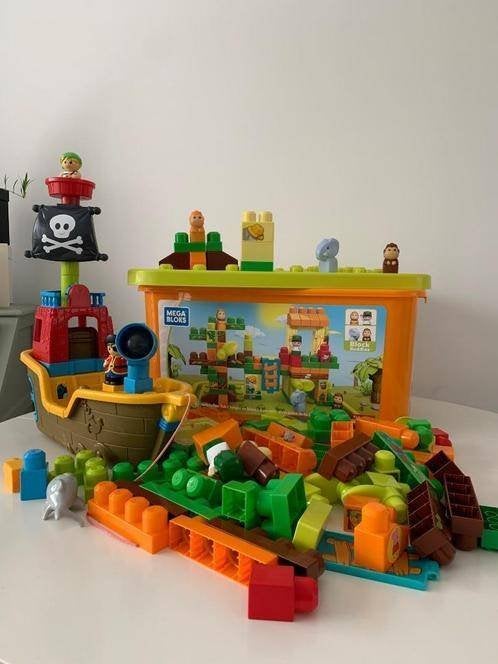 Bak MegaBloks Jungle & Piraten schip! SUPER CADEAUTIP!, Verzenden, Zo goed als nieuw, Megabloks