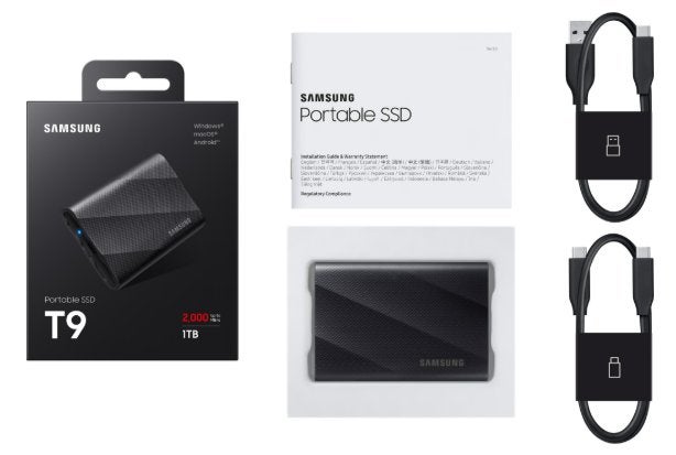 Samsung T9 Portable SSD 1TB Zwart, SSD, Ophalen of Verzenden, Zo goed als nieuw, Samsung
