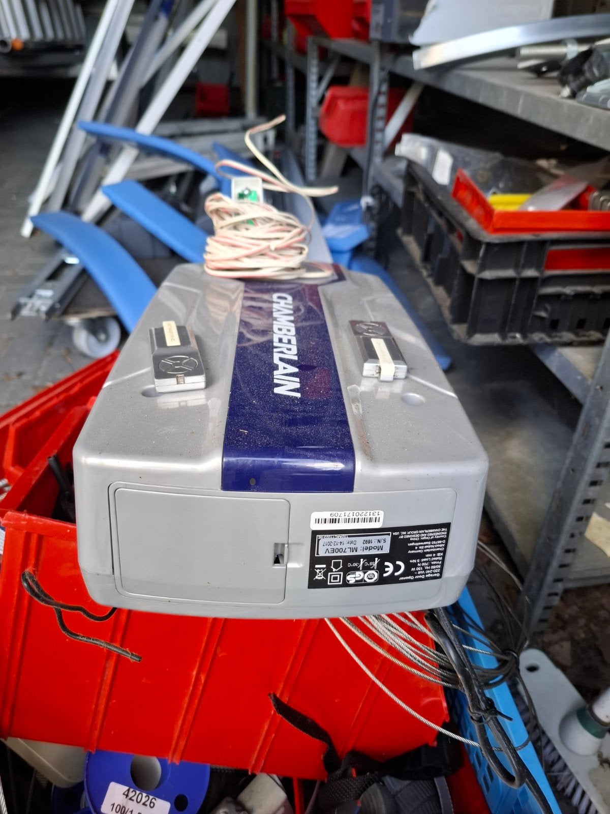 chamberlain garagedeur opener kompleet, Ophalen, Gebruikt, 120 cm of meer, Garagedeur