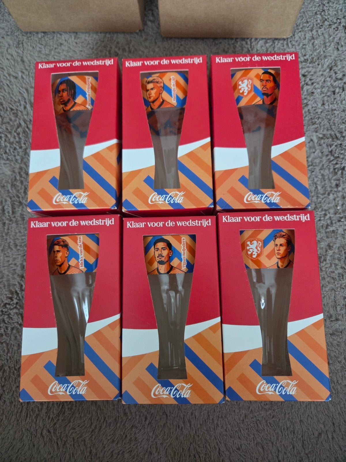 Coca-Cola Oranje Glazen WK (6 stuks), Verzamelen, Ophalen of Verzenden, Nieuw