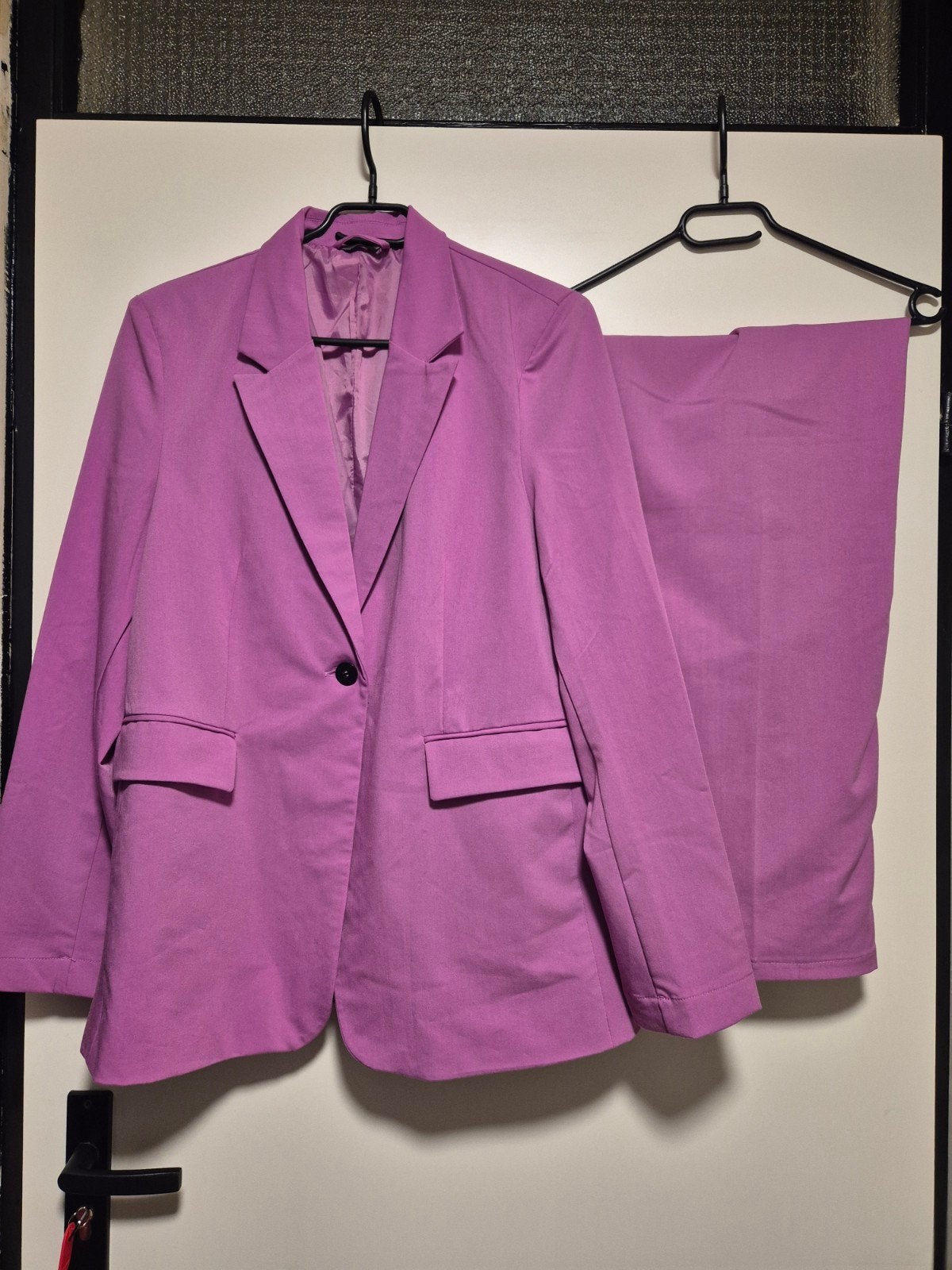 Zeeman Blazer + Pantalon - Maat 44 - Zo goed als nieuw, Kostuum of Pak, Zeeman, Paars, Maat 42/44 (L)