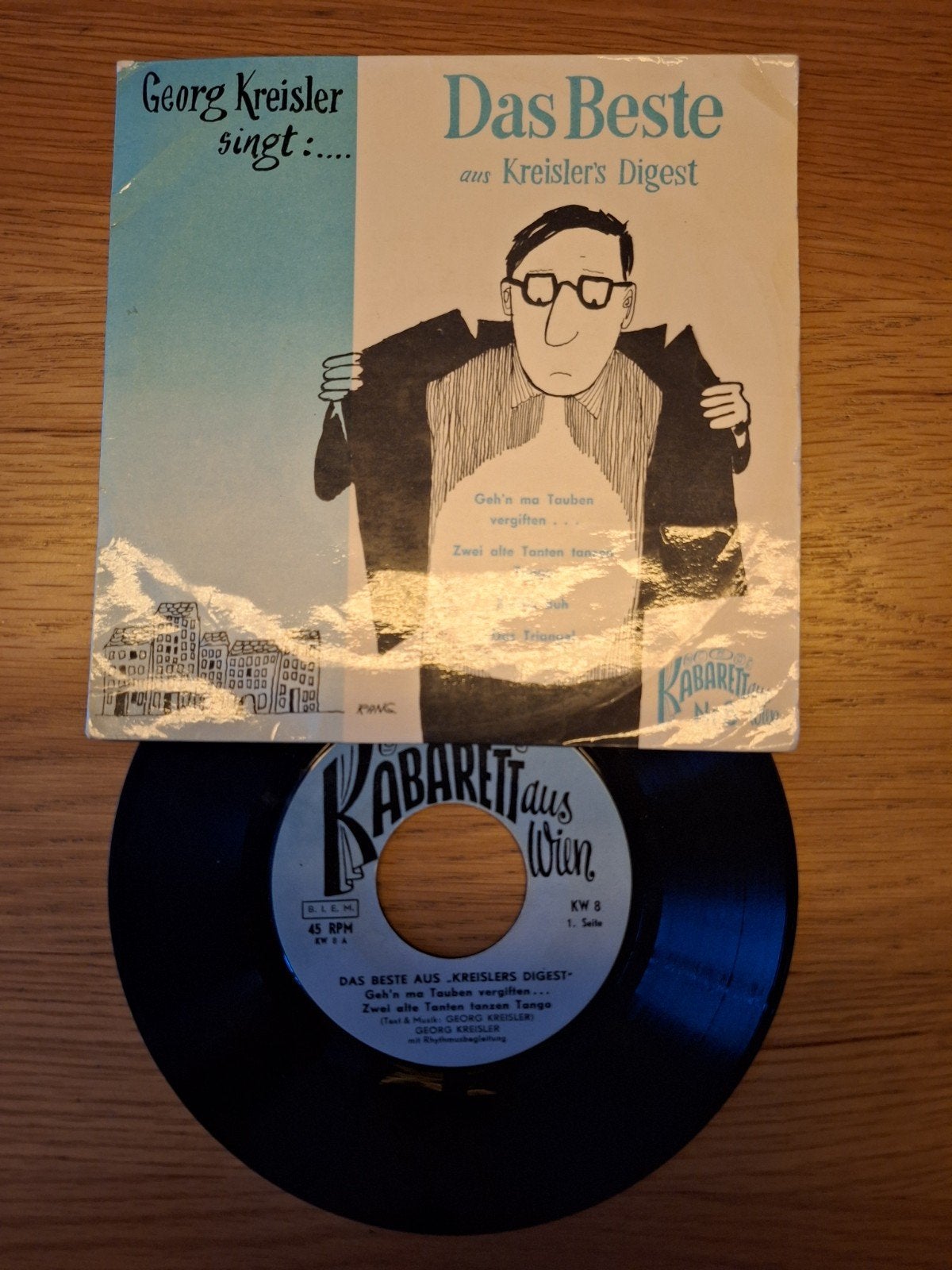 Georg Kreisler - Das Beste aus Kreislers Digest EP (Vinyl), Cd's en Dvd's, Vinyl Singles, Gebruikt, 7 inch, Ophalen of Verzenden