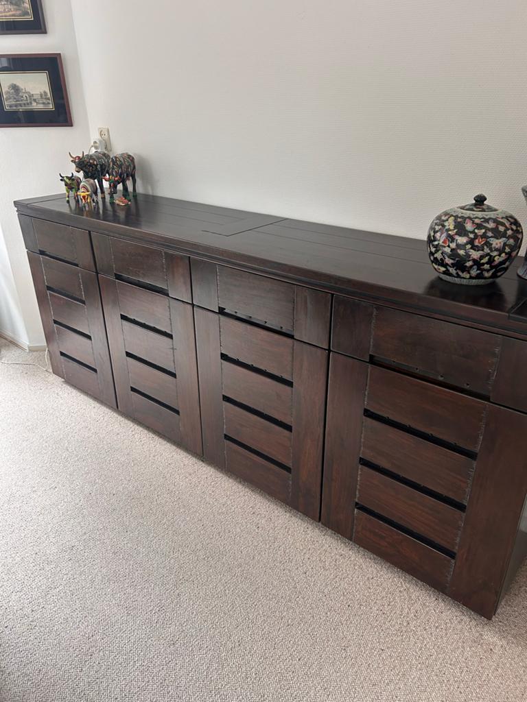 Dressoir van Colijn Meubelen uit Leiden - 4 deuren en 4 lade, Huis en Inrichting, Kasten | Dressoirs, Ophalen, Gebruikt, 200 cm of meer